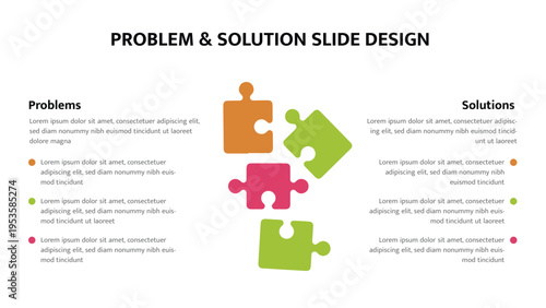 Colorful puzzle pieces depicting the connection between business challenges and remedies