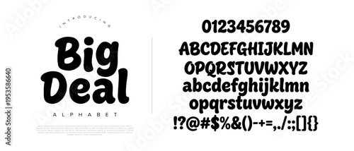 Big Deal bold playful bubble display font for creative kids branding posters logo design and fun advertising projects