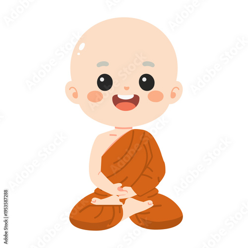 Monk Meditating Peaceful Spiritual Practice