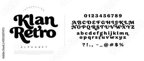 Klan retro bold groovy retro display font for psychedelic 1970s branding posters and vintage music festival advertising