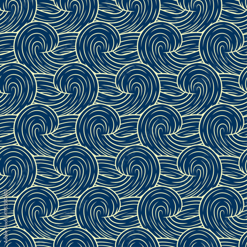 Doodle Waves artful useful trendy stylish design vector Illustration beautiful colorful background
