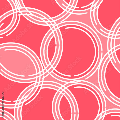 Overlapping circles artful useful trendy stylish design vector Illustration beautiful colorful background