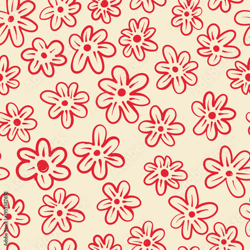 Retro Floral artful useful trendy stylish design vector Illustration beautiful colorful background