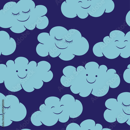 Clouds artful useful trendy stylish design vector Illustration gorgeous colorful background