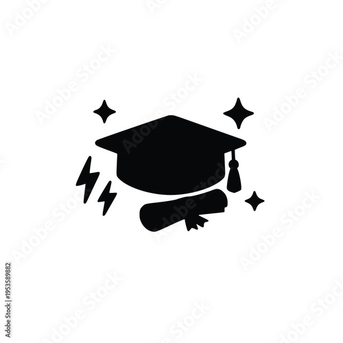 Graduation Cap Education Icon Vector.eps