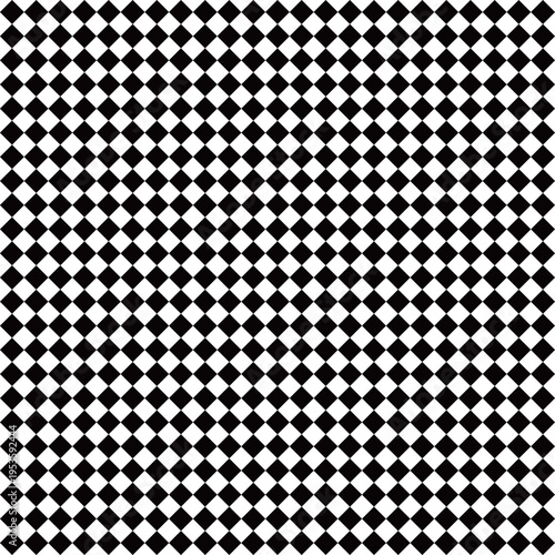 Seamless black and white geometric diamond grid pattern. Modern tiling background for wallpaper, packaging, textile, branding, and web design.
