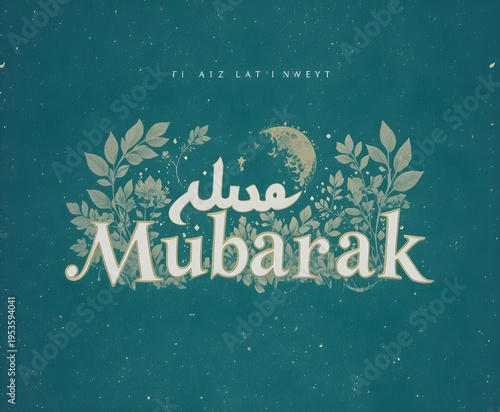 Eid Mubarak typography.