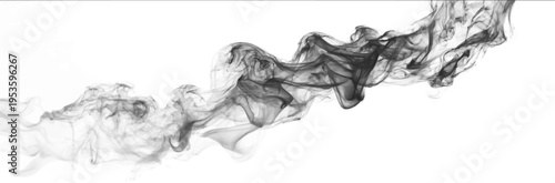 Elegant smoke swirl with light transparent layers, smooth curves, and soft glowing highlights. vector