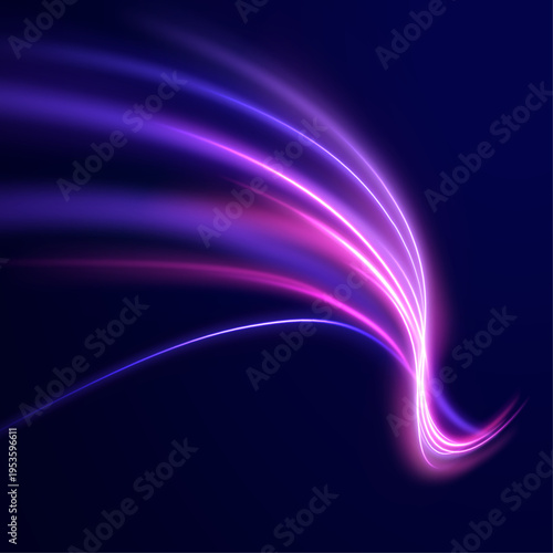 Luminous golden arc sweeps gently through space, scattering fine glitter dust along its path. Tiny sparkles flicker softly around the curve. The motion feels elegant and magical.