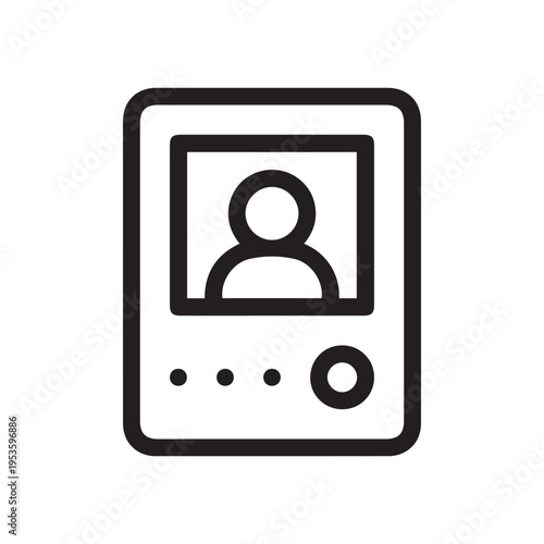 Video intercom isolated icon, video doorbell phone vector icon with editable stroke
