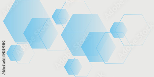 Abstract.modern blue hexagon banner background. Eps10 vector