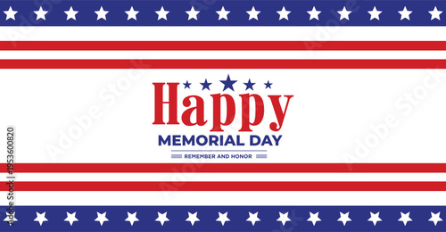 Memorial Day patriotic image background -  - vector illustration - America Honoring All Who Served