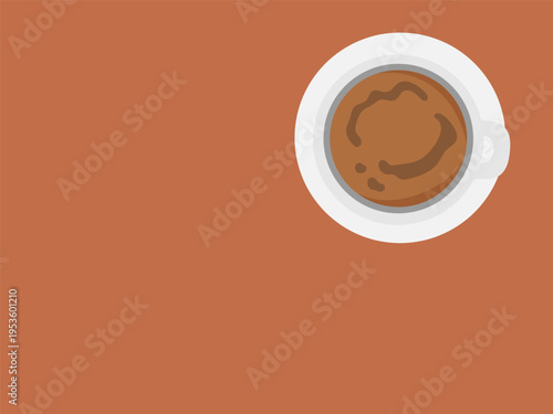 ホットココア　俯瞰　イメージ　イラスト