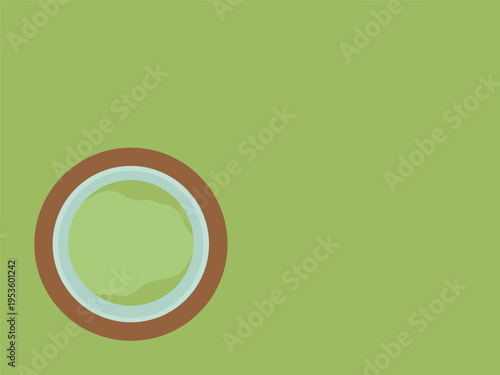 緑茶（抹茶）　俯瞰　イメージ　イラスト