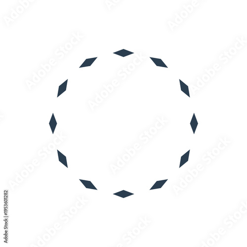 Minimalist diamond circle progress indicator abstract vector graphic for web and app ui isolated on transparent background