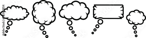 A simple black and white cartoon raindrops and clouds image