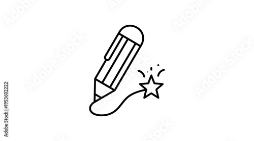 Creative Writing and Idea Generation Line Icon