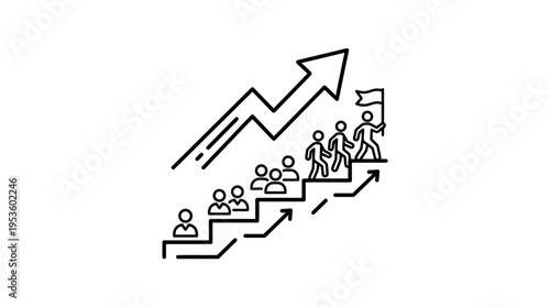 Business Team Climbing to Success