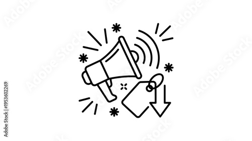 Annoucement with Price Tag Down