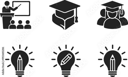 Education and learning icons