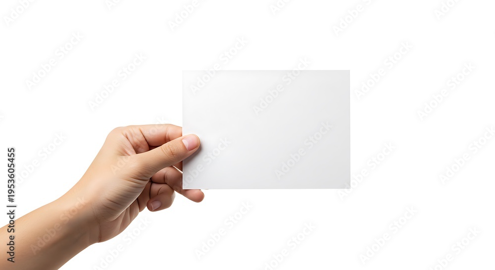 Obraz premium Holding the Blank: A Simple Gesture