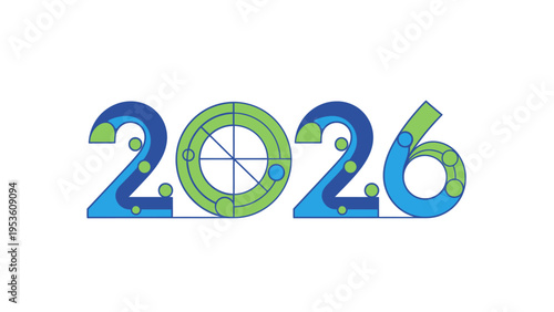 Stylized 2026 with Compass Design Element.
