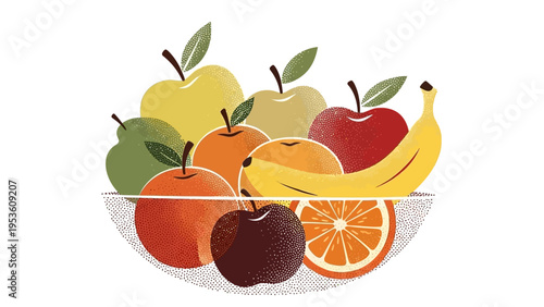 Assorted Fresh Fruits in a Bowl.