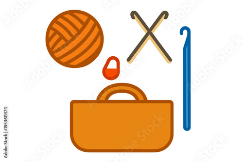 Crochet tools and materials displayed on a clean surface for crafting enthusiasts during a relaxing afternoon