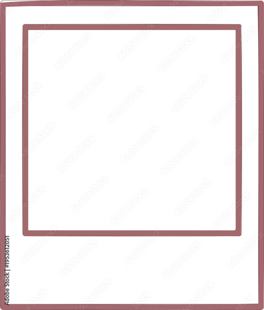 Obraz premium Lovely Pink Polaroid Vector transparent