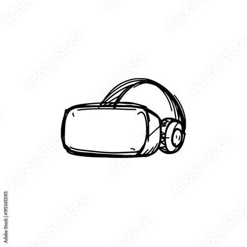 VR headset icon logo design. Virtual reality goggles sign and symbol. VR glasses icon. Gaming and metaverse device.