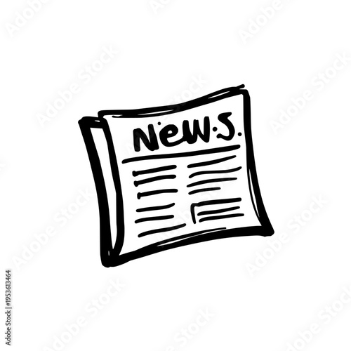 Newspaper icon logo design. News sign and symbol. Newspaper icon. Press media and journalism.