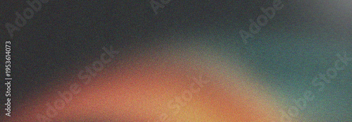 Abstract blend of dark green orange and gray with grain