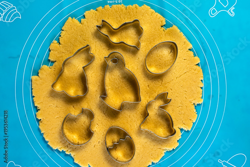 Easter cookie crafting involves creating festive treats by cutting shortcrust dough into traditional shapes like bunnies, eggs, and chicks using special cookie cutters, following detailed traditional 