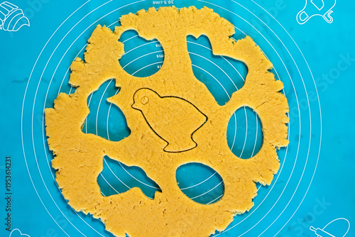 Easter cookie crafting involves creating festive treats by cutting shortcrust dough into traditional shapes like bunnies, eggs, and chicks using special cookie cutters, following detailed traditional 