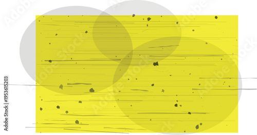 Yellow background with overlapping circles and speckles