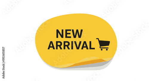 New Arrival Shopping Sticker Label.