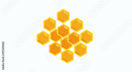 Honeycomb cells in a cluster.