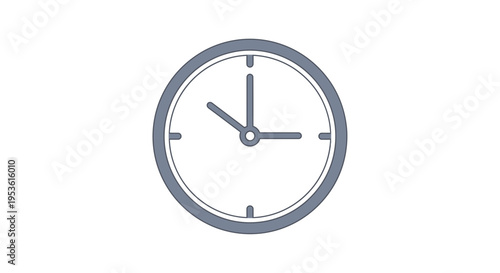 Wall clock with white face.