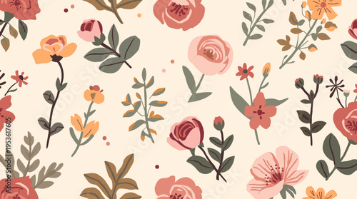 A serene and minimalist floral illustration. Perfect for backgrounds, branding, or adding a touch of natural elegance to your design projects. Evokes 