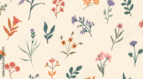 A minimalist floral illustration creates a calming and serene mood, perfect for backgrounds, website design, or branding that seeks a natural, gentle 