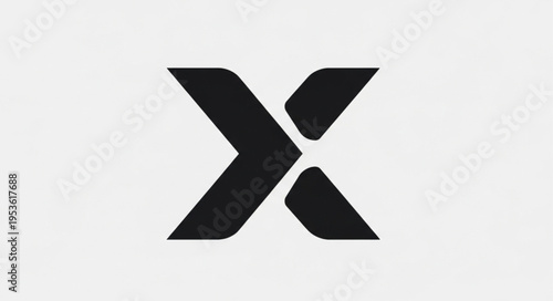 Stylized Letter X Logo Design with Bold Geometric Shapes.