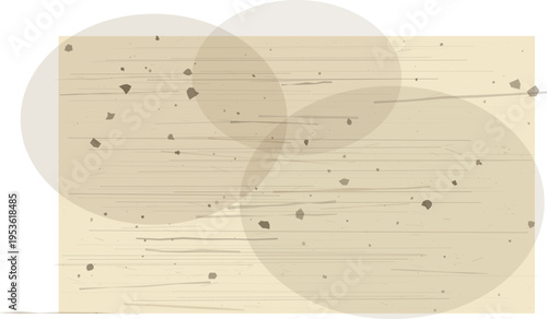 Abstract beige background with overlapping circles and scattered dots