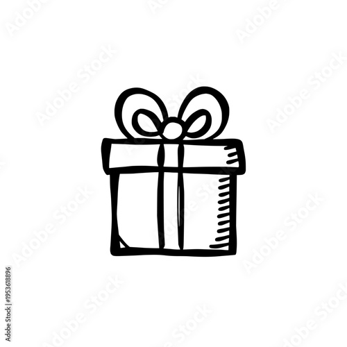 Wedding gift favor icon logo design. Gift box present sign and symbol. Wedding gift box icon. For bridal shower and party souvenir.