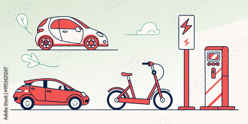 Electric vehicles and charging station