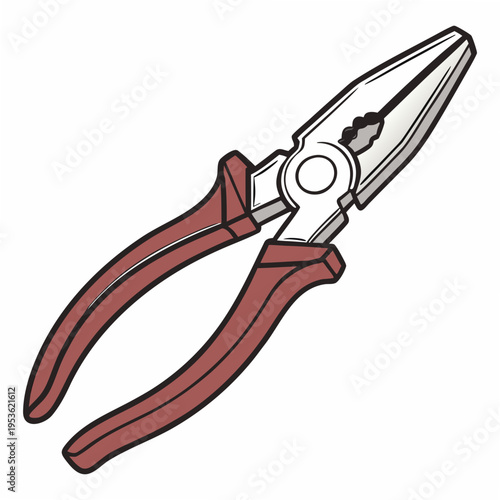 A pair of pliers with red handles