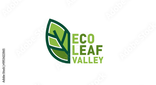 Eco leaf valley green logo.