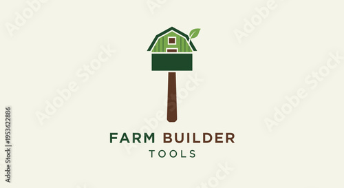 Green house on a farm tool.
