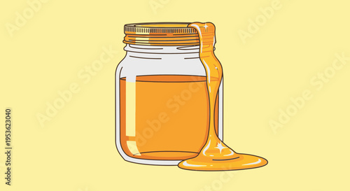 Honey in a glass jar 28.