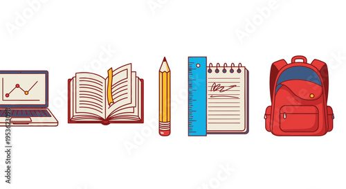 School supplies and education tools 8.