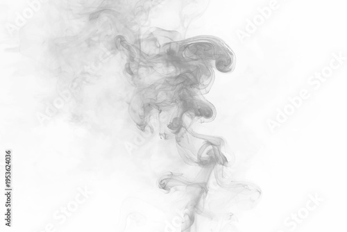 Gentle smoke plume with soft gradients and transparent flow, perfect for realistic overlays and effects. vector
